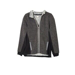 Carbon2Cobalt Jacket Mens L Black Gray Full Zip Sherpa Fleece Lined Casual Warm